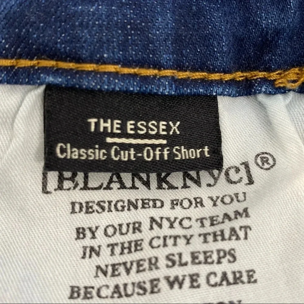 BLANKNYC The Essex Classic Cut Off Distressed Jean Shorts Denim Blue Size 25 - Picture 8 of 9